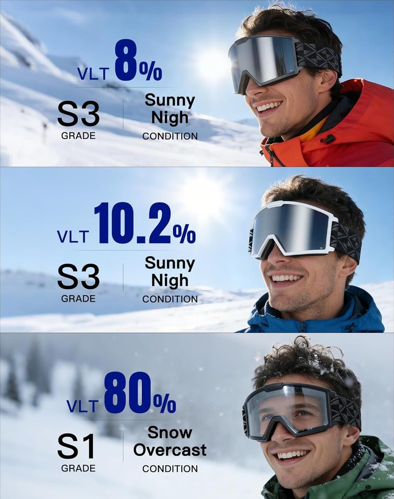 Innerking OTG Ski Goggles SGS Approved, Over Glasses Snow Snowboarding Winter Goggles Anti Fog for Adult, Youth, Men Women - Image 2